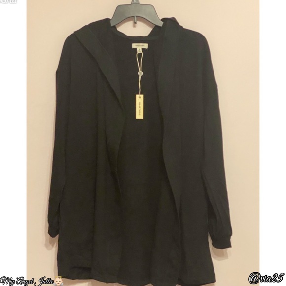 Max Studio Cardigan Women’s Sweater Size: Medium Color: Black - Picture 2 of 10